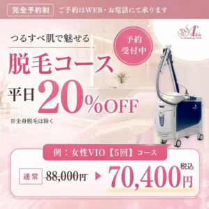 スプレンダーX®の実機と医療脱毛キャンペーンの告知
