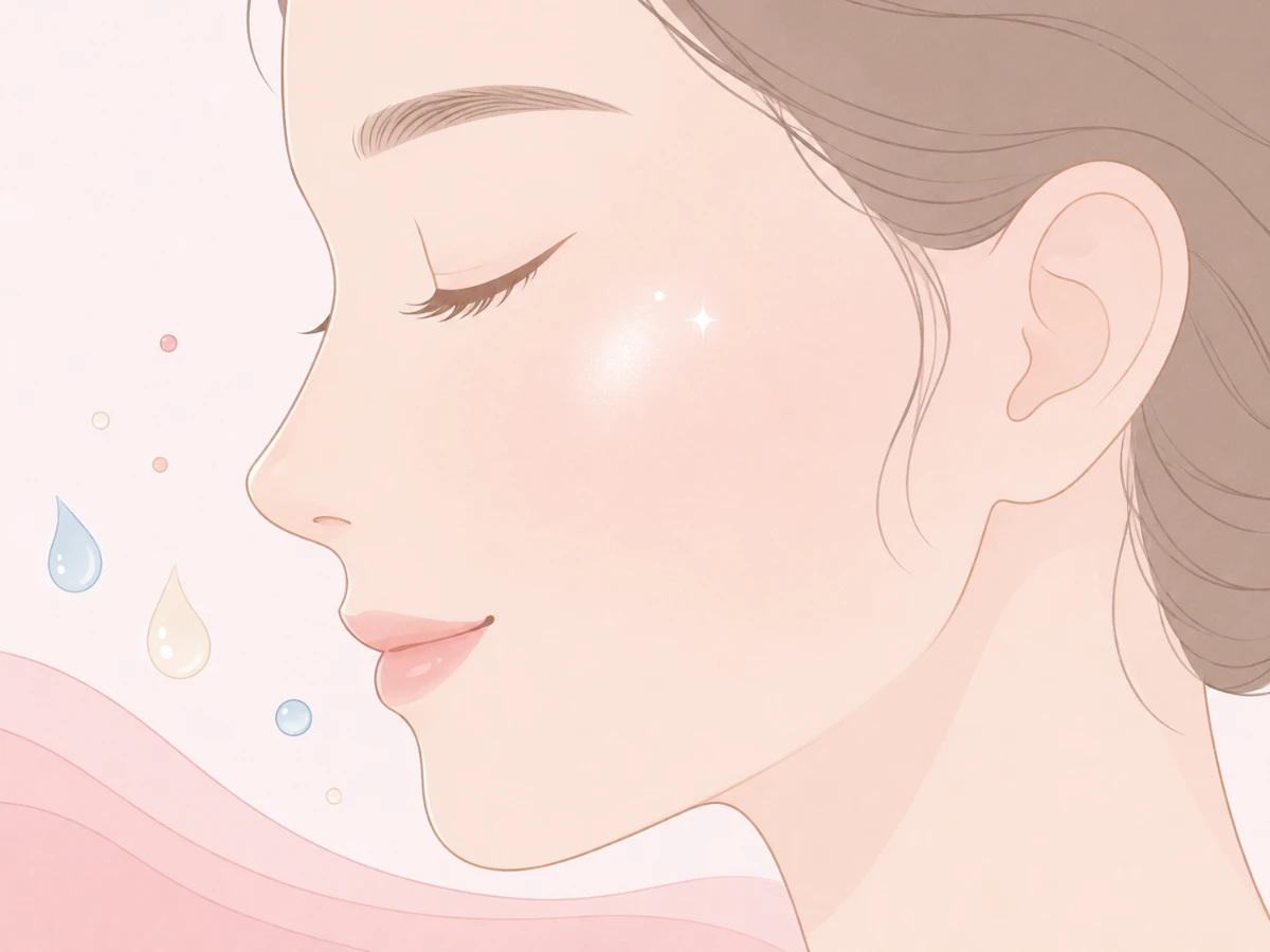 ハリとツヤのあるなめらかな肌のイラスト